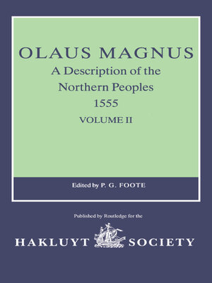 cover image of Olaus Magnus, a Description of the Northern Peoples, 1555